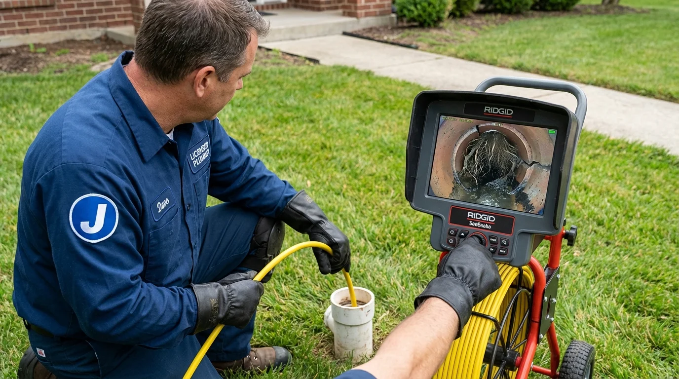 Sewer camera inspection being performed by Johns Plumbing LLC in Tulare